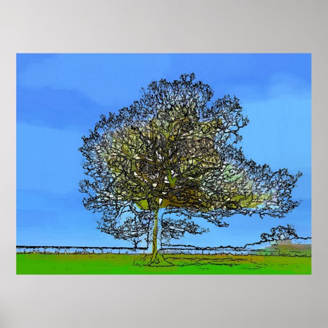 Poster ÁRVORE solitário (Frente)