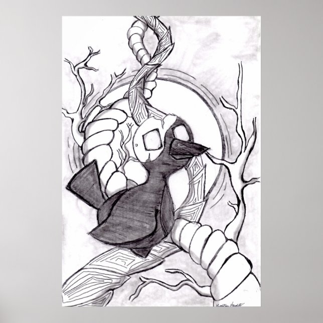 Póster árvore sombra (Frente)