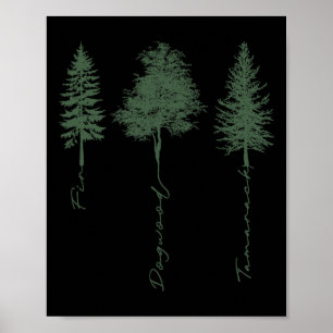 Poster Árvore Sutil Anti Trump Fir Dogwood Tamarack