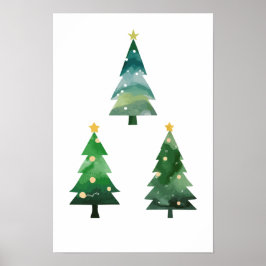 Poster árvore tripla de natal