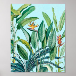 Poster Árvore Tropical de Banana Verde