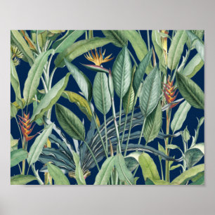 Poster Árvore Tropical de Banana Verde