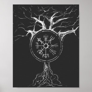 Poster Árvore Vegvisir Da Vida