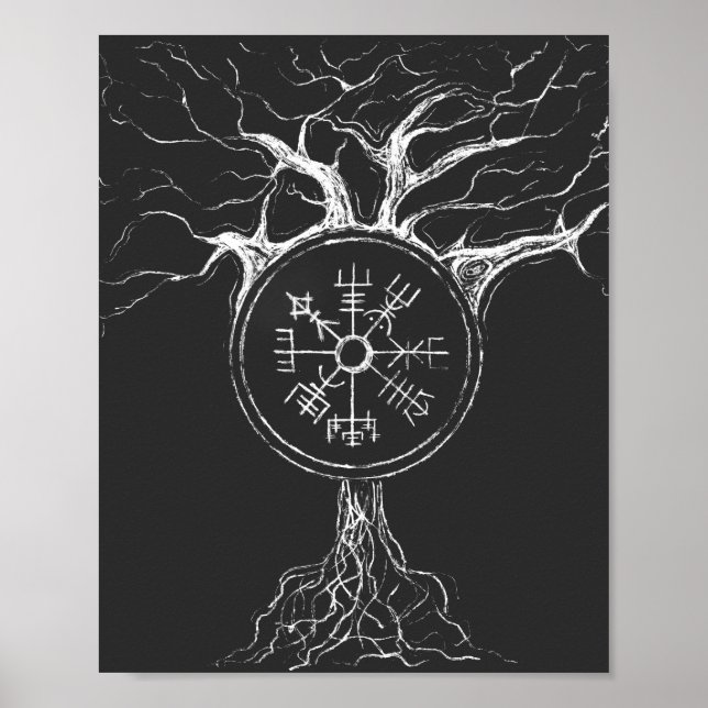 Poster Árvore Vegvisir Da Vida (Frente)