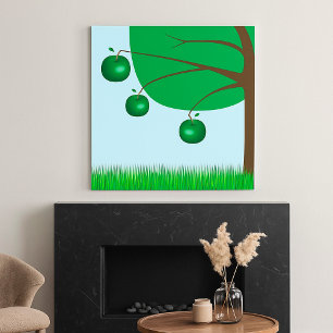 Poster Árvore verde de maçãs
