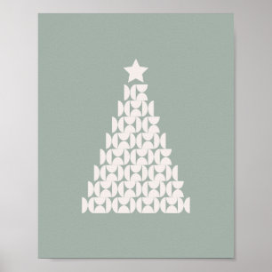 Poster Árvore Verde de Natal Sage