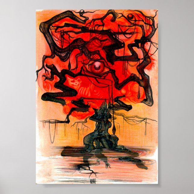 Póster árvore vermelha (Frente)