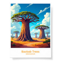 Árvores Baobá da Arte da Paisagem de Madagascar