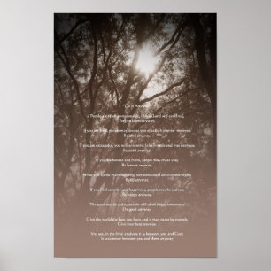 Poster Árvores Brilhantes "Faça de Qualquer Jeito"