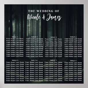 Poster Árvores da Floresta Modorna Escuridão no Casamento