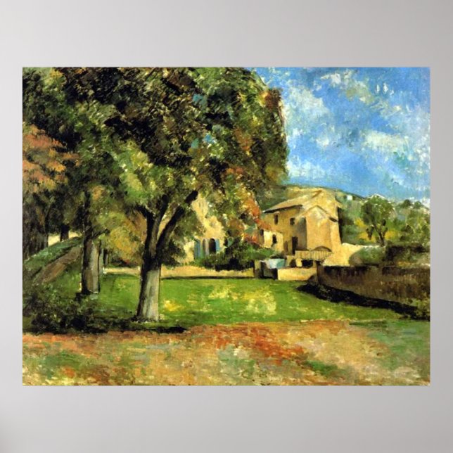 Poster Árvores de castanha - Paul Cezanne - c1890 (Frente)