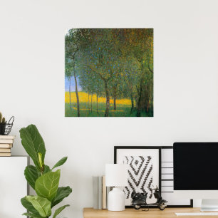 Póster Árvores de fruta por Gustavo Klimt, arte Nouveau