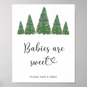 Poster Árvores de inverno bebês estão suados