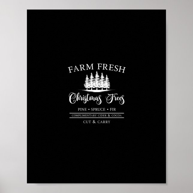 Poster Árvores de Natal frescas Suores (Frente)