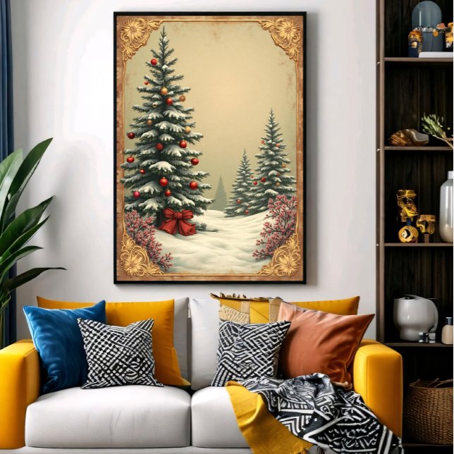 Poster Árvores de Natal na Neve (Criador carregado)