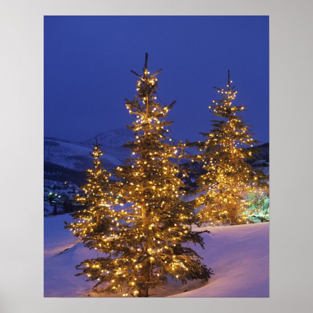Póster Árvores de Natal, Park City, montanhas de resíduos (Frente)