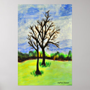 Poster Árvores de noz-pecã do Wintering em Geórgia