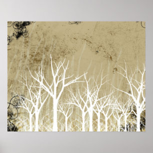 Poster Árvores desencapadas do inverno