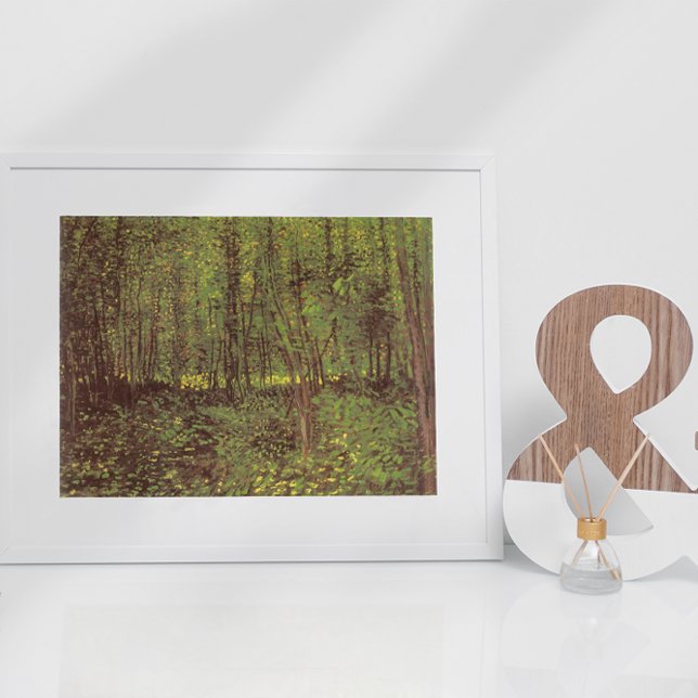 Poster Árvores e Subcrescimento por Vincent van Gogh (Criador carregado)