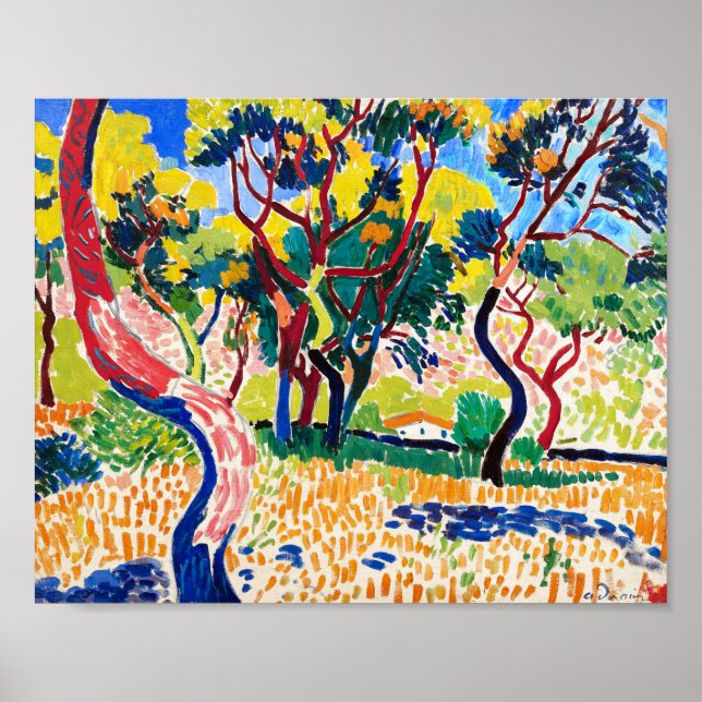 Poster Árvores em Collioure | Andre Derain | (Frente)