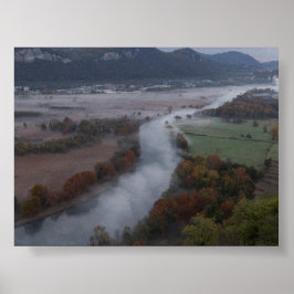 Poster Árvores na névoa da manhã