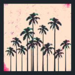 Póster Árvores Negras de Neon Lined em Peach Horizon<br><div class="desc">Esta palmeira negra,  rosa-néon e rosa-chata,  legal e bonito,  silhuetas no horizonte de pêssego,  é perfeita para a moda e na moda. É um efeito exótico e tropical que é popular para a estação.</div>