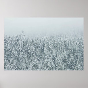 POSTER ÁRVORES QUE COBREM NEVE