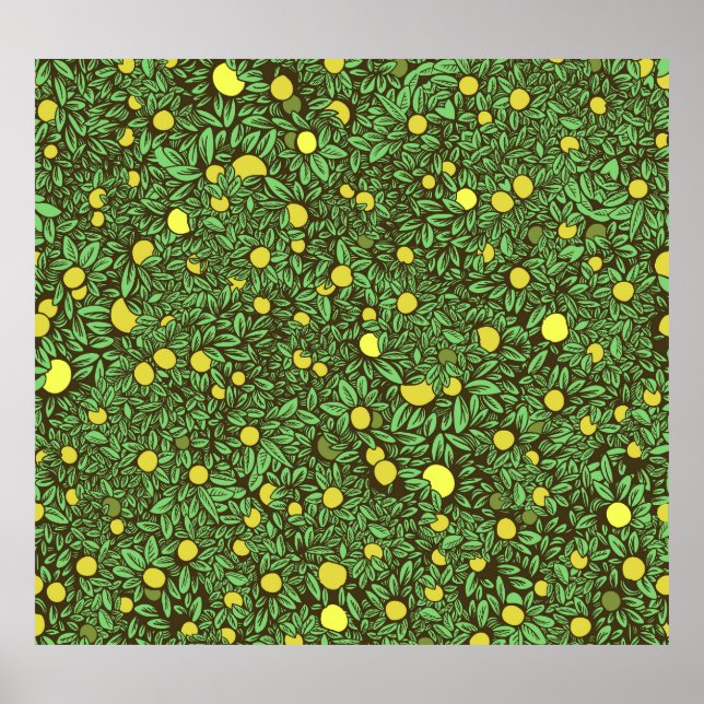 Poster Árvores Ricas de Jardim da Fruta Verde (Frente)