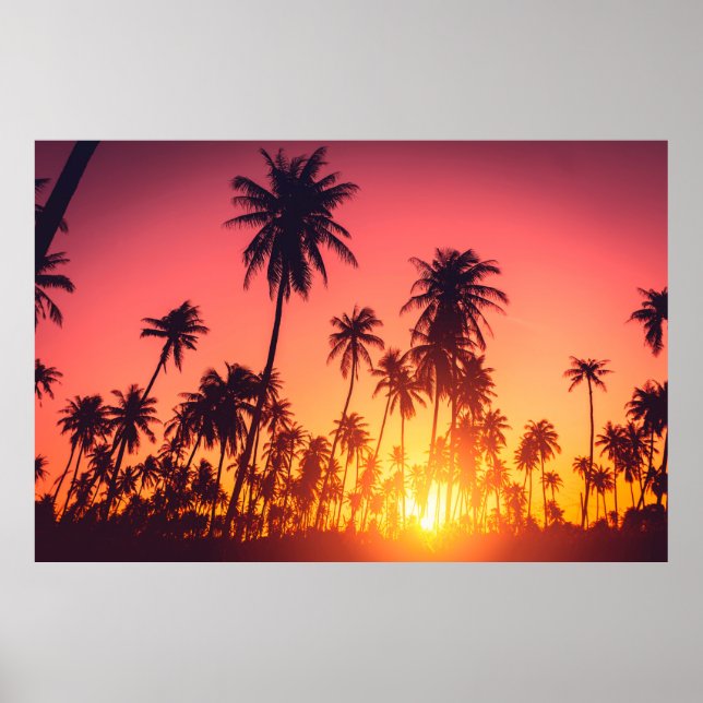 Poster Árvores tropicais (Frente)