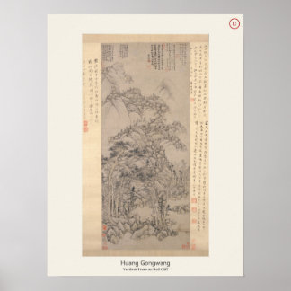 Poster Árvores Verdejantes no Penhasco Vermelho - Huang G
