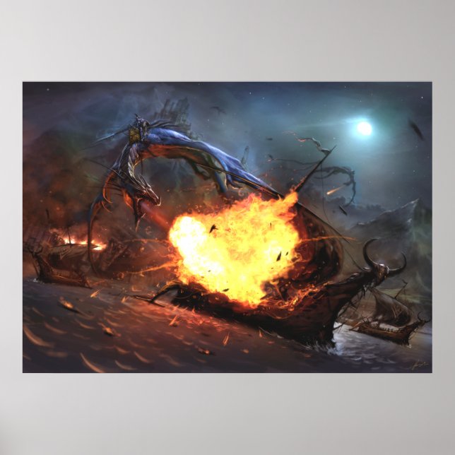 Poster Arx Draconis Sob Ataque (Frente)