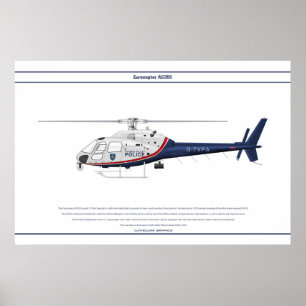 Póster AS355 polícia BRITÂNICA 1
