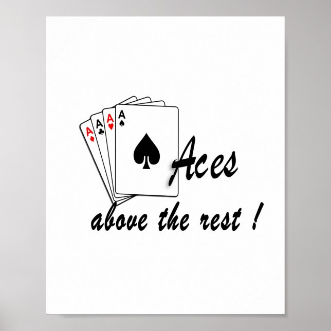 Poster Ás Acima do Resto Branco (Frente)