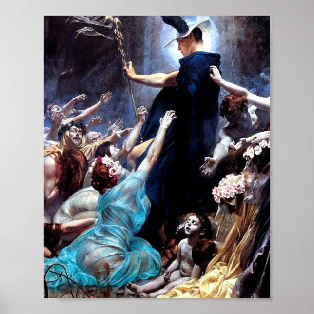 Poster As Almas De Acheron De Adolf Hiremy Hirschl 1898 (Frente)