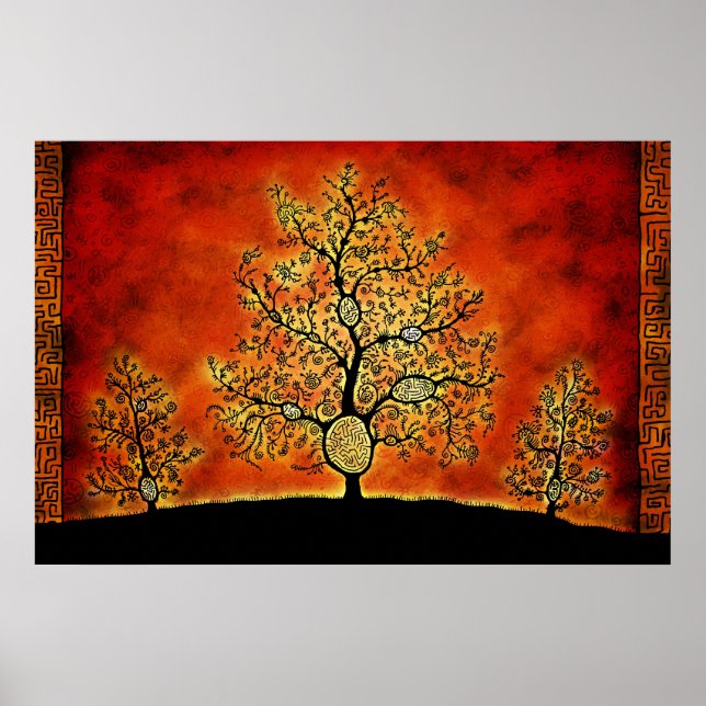 Poster As Árvores Com Labirinto (Frente)