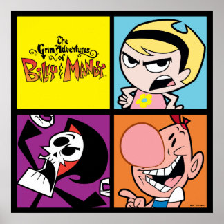 Poster As Aventuras Negras de Billy & Mandy Character Art