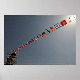 Poster As bandeiras voam sobre a plataforma de USS Iwo