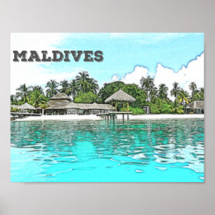 Póster As belas Maldivas