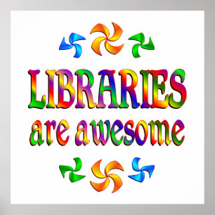 Póster As bibliotecas são impressionantes