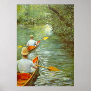 Poster As canoas, Perissoires por Gustave Caillebotte