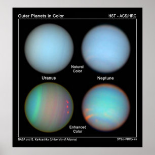 Póster As características atmosféricas em Uranus e em