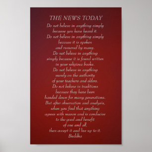 Poster As citações de Buddha não acreditam a notícia 
