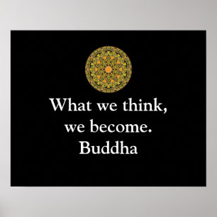 Póster As citações de Buddha o que nós pensamos nós