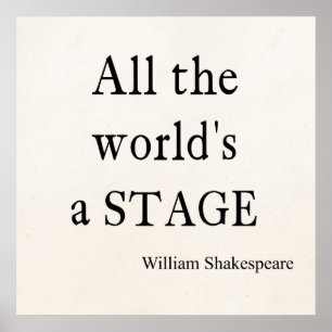 Poster As citações de Shakespeare todo o mundo são