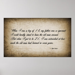 Póster As CITAÇÕES de TWAIN na JUVENTUDE do