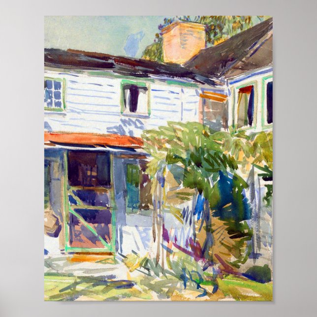 Poster As costas da antiga casa de Childe Hassam (Frente)