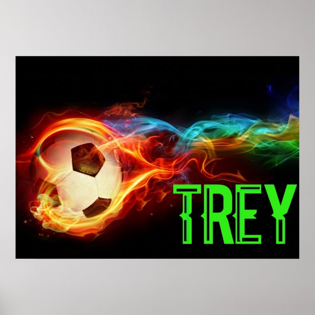 Poster as crianças personalizadas de pôster de futebol am (Frente)