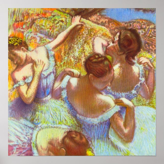 Poster As Dançarinas Azuis de Edgar Degas (Frente)
