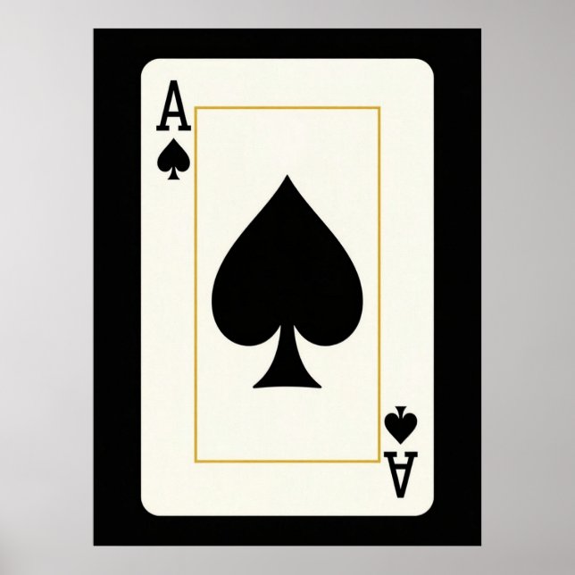 Poster ÁS DE ESPADAS Black Gold Moda (Frente)