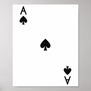 Poster Ás De Espadas, Figurino Real De Espelho, Reproduçã